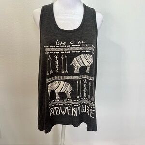 Darling Blue Racerback Tank - Life is an Adventure Follow Your Heart.